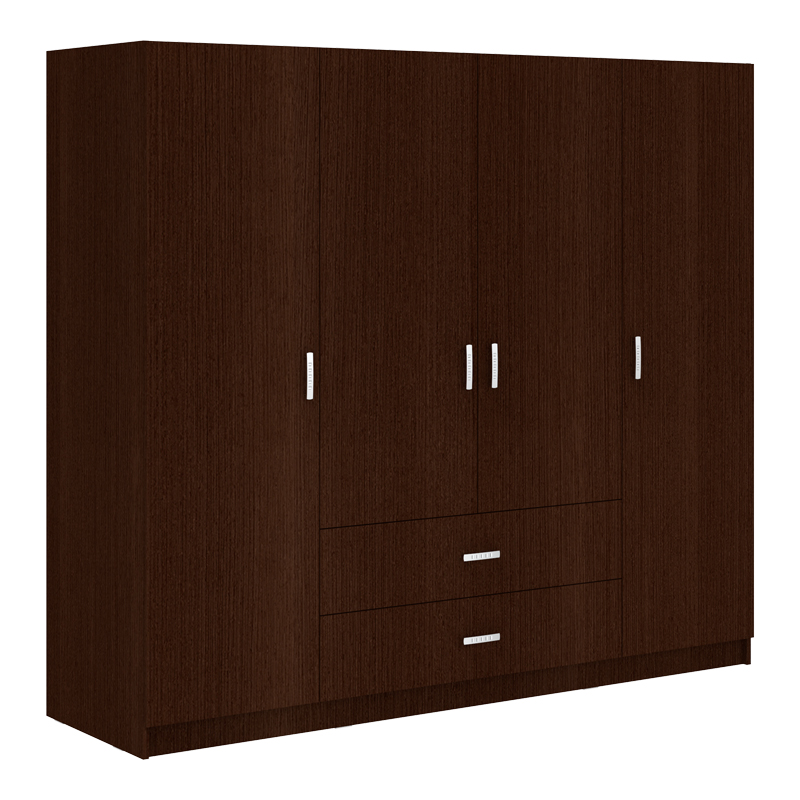 product_pako_361-000113 Ντουλάπα τετράφυλλη Royal με συρτάρια wenge 200x58x177εκ - Image 1