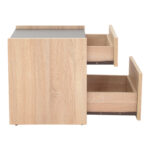 Κομοδίνο Comcie σε φυσικό με γκρι απόχρωση 50x42x45.5εκ - Image 5