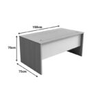 Γραφείο εργασίας Armadi sonoma-λευκό 150x75x75εκ - Image 3