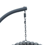 Κούνια φωλιά με βάση Makito μέταλλο-pvc σε γκρι απόχρωση 100x105x195εκ - Image 6