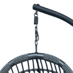 Κούνια φωλιά με βάση Cungo μέταλλο ανθρακί pe rattan σε γκρι απόχρωση 125x105x195εκ - Image 6