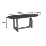 Τραπέζι Jenkou μάνγκο ξύλο σε φυσική απόχρωση 180x90x76εκ - Image 6
