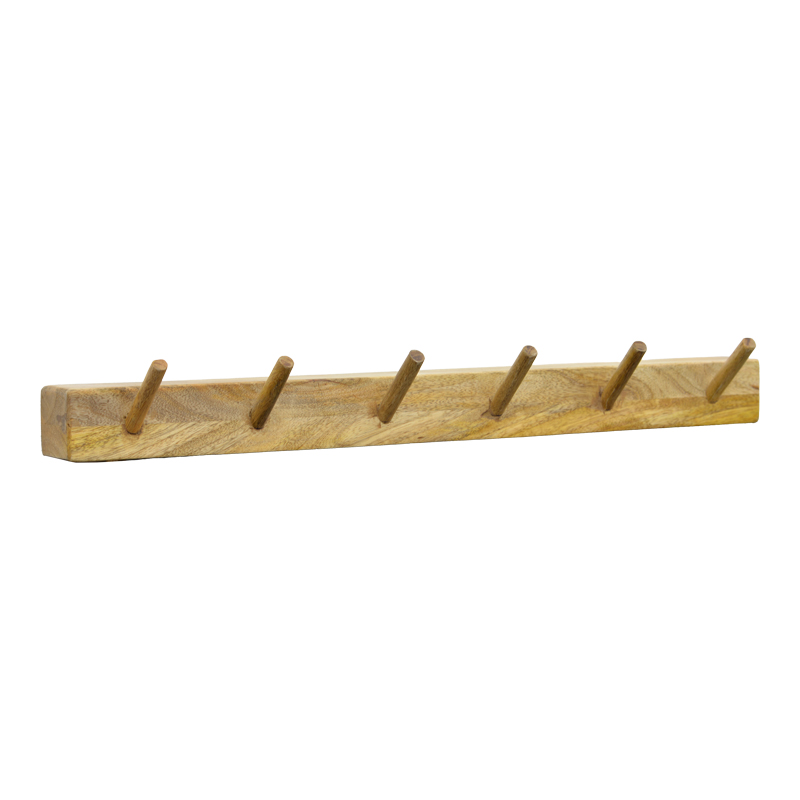 product_pako_372-000031 Κρεμάστρα τοίχου Hokkie μασίφ ξύλο ακακίας σε φυσική απόχρωση 60x11x10εκ - Image 1