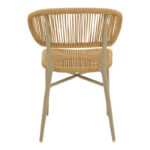 Καρέκλα στοιβαζόμενη Agus αλουμίνιο καφέ-pe rattan σε φυσική απόχρωση 55x63x77εκ - Image 7