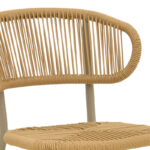 Καρέκλα στοιβαζόμενη Agus αλουμίνιο καφέ-pe rattan σε φυσική απόχρωση 55x63x77εκ - Image 8