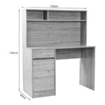 Γραφείο εργασίας Secreta με ράφι σε oak απόχρωση 110x50x135εκ - Image 6