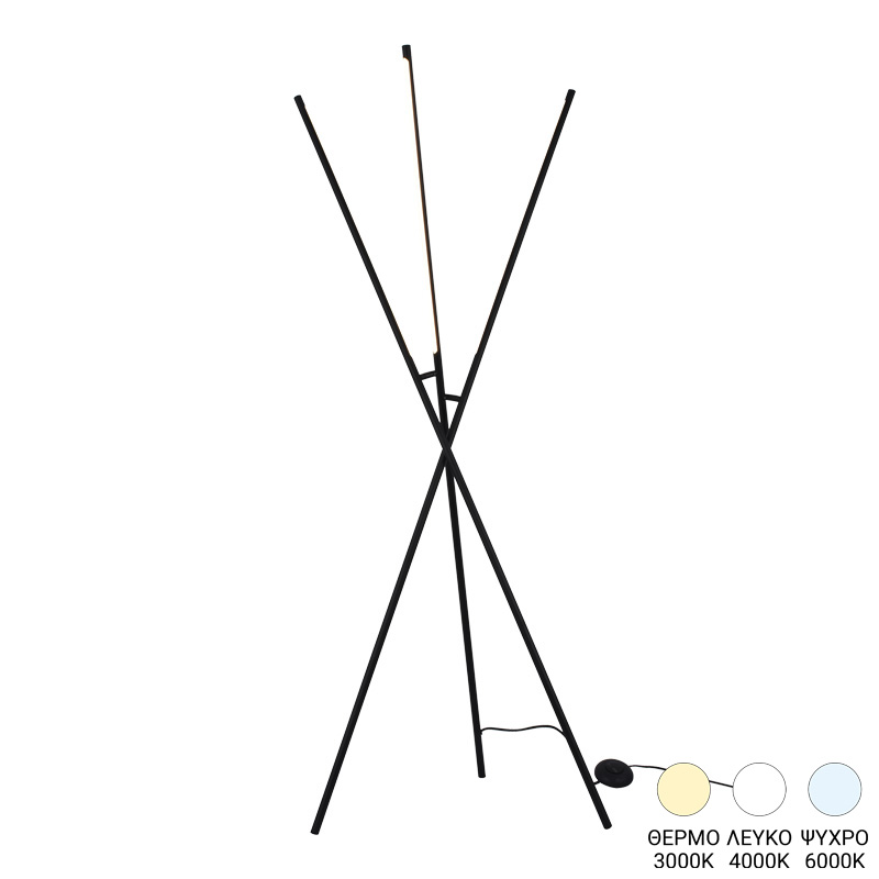 product_pako_377-000020 Φωτιστικό δαπέδου Loly led μέταλλο σε μαύρη απόχρωση 40x40x145εκ - Image 1