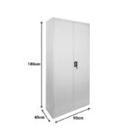 Μεταλλική ντουλάπα Ugren ανοιχτό γκρι 90x40x180εκ - Image 5