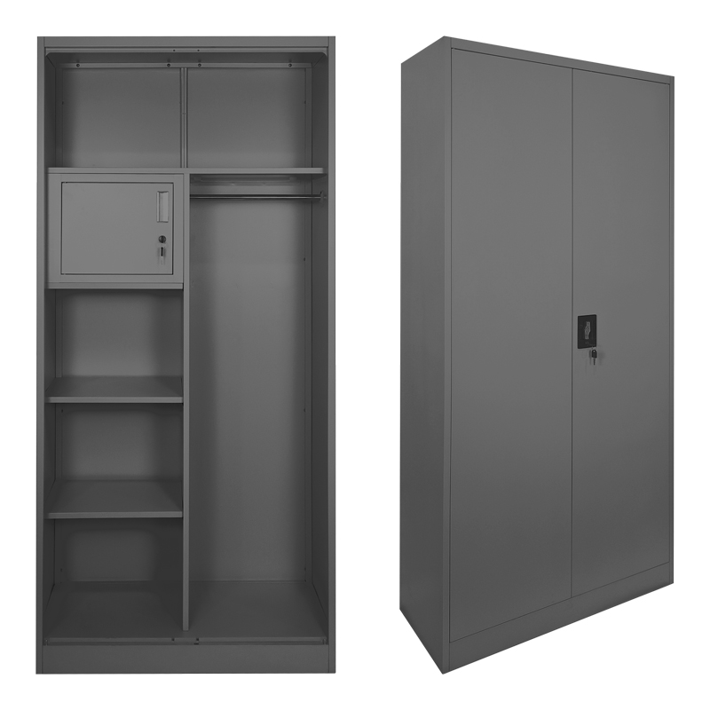 product_pako_378-000012 Μεταλλική ντουλάπα Zogi με χώρισμα ανθρακί 90x45x180εκ - Image 1