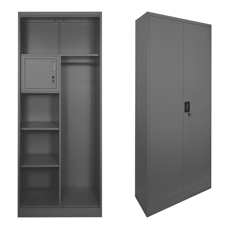 product_pako_378-000016 Μεταλλική ντουλάπα Zogi με χώρισμα ανθρακί 70x40x180εκ - Image 1
