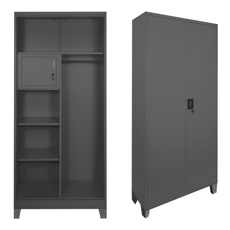 product_pako_378-000021 Μεταλλική ντουλάπα Zogi με χώρισμα ανθρακί 90x45x190εκ - Image 1