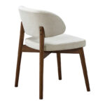Καρέκλα Siena rubberwood σε καρυδί-εκρού απόχρωση 48x50x81εκ (Σετ 2 τεμαχίων) - Image 2