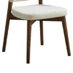 Καρέκλα Siena rubberwood σε καρυδί-εκρού απόχρωση 48x50x81εκ (Σετ 2 τεμαχίων) - Image 4