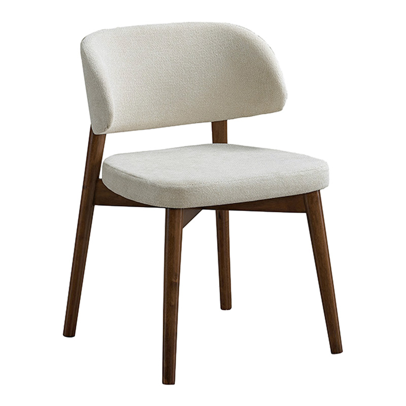 product_pako_381-000001 Καρέκλα Siena rubberwood σε καρυδί-εκρού απόχρωση 48x50x81εκ (Σετ 2 τεμαχίων) - Image 1