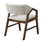Πολυθρόνα Livia rubberwood σε καρυδί-εκρού απόχρωση 47.5x54.5x78εκ (Σετ 2 τεμαχίων) - Image 2