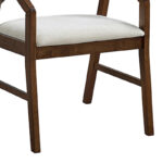 Πολυθρόνα Livia rubberwood σε καρυδί-εκρού απόχρωση 47.5x54.5x78εκ (Σετ 2 τεμαχίων) - Image 4