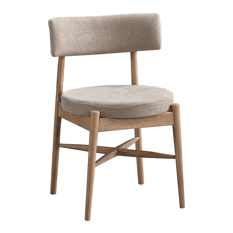 product_pako_381-000005 Καρέκλα Raudi rubberwood σε φυσική-μπεζ απόχρωση 45.5x45.5x81εκ (Σετ 2 τεμαχίων) - Image 1