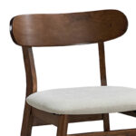 Καρέκλα Cairo rubberwood σε καρυδί-εκρού απόχρωση 47x47x76εκ (Σετ 2 τεμαχίων) - Image 3