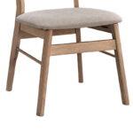 Καρέκλα Cairo rubberwood σε φυσική-μπεζ απόχρωση 47x47x76εκ (Σετ 2 τεμαχίων) - Image 4