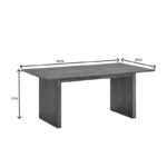 Τραπέζι Eleganza mdf σε καρυδί απόχρωση 180x99x75.8εκ - Image 4