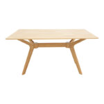 Τραπέζι Raffles rubberwood με mdf σε φυσική απόχρωση 150x90x76εκ - Image 2