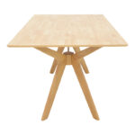 Τραπέζι Raffles rubberwood με mdf σε φυσική απόχρωση 150x90x76εκ - Image 3