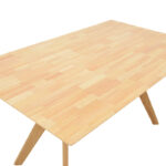 Τραπέζι Raffles rubberwood με mdf σε φυσική απόχρωση 150x90x76εκ - Image 4