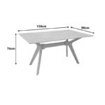 Τραπέζι Raffles rubberwood με mdf σε φυσική απόχρωση 150x90x76εκ - Image 6