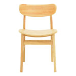 Καρέκλα Lumnia rubberwood σε φυσική απόχρωση 46x50x76εκ - Image 5