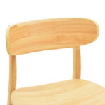Καρέκλα Lumnia rubberwood σε φυσική απόχρωση 46x50x76εκ - Image 7