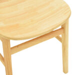 Καρέκλα Lumnia rubberwood σε φυσική απόχρωση 46x50x76εκ - Image 8