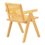 Πολυθρόνα Winslow rubberwood-rattan σε φυσική απόχρωση 51x54x80εκ (Σετ 2 τεμαχίων) - Image 3