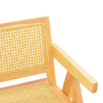 Πολυθρόνα Winslow rubberwood-rattan σε φυσική απόχρωση 51x54x80εκ (Σετ 2 τεμαχίων) - Image 7