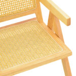 Πολυθρόνα Winslow rubberwood-rattan σε φυσική απόχρωση 51x54x80εκ (Σετ 2 τεμαχίων) - Image 8
