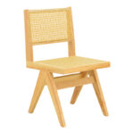 Καρέκλα Winslow rubberwood-rattan σε φυσική απόχρωση 46x58x80εκ (Σετ 2 τεμαχίων)