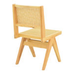 Καρέκλα Winslow rubberwood-rattan σε φυσική απόχρωση 46x58x80εκ (Σετ 2 τεμαχίων) - Image 3