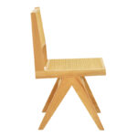 Καρέκλα Winslow rubberwood-rattan σε φυσική απόχρωση 46x58x80εκ (Σετ 2 τεμαχίων) - Image 4