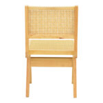 Καρέκλα Winslow rubberwood-rattan σε φυσική απόχρωση 46x58x80εκ (Σετ 2 τεμαχίων) - Image 6