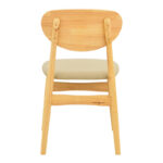 Καρέκλα Cardith rubberwood-plywood σε φυσική απόχρωση-pu μπεζ 48x51x78εκ - Image 6