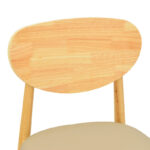 Καρέκλα Cardith rubberwood-plywood σε φυσική απόχρωση-pu μπεζ 48x51x78εκ - Image 7