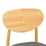 Καρέκλα Cardith rubberwood-plywood σε φυσική απόχρωση-pu μαύρο 48x51x78εκ - Image 7