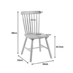 Καρέκλα Bristol rubberwood σε φυσική απόχρωση 45x51x86εκ - Image 2