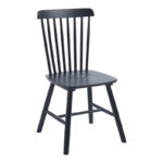 Καρέκλα Bristol rubberwood σε μαύρη απόχρωση 45x51x86εκ