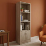 Βιβλιοθήκη Tekaro σε sonoma απόχρωση 57x33x180εκ