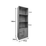 Βιβλιοθήκη Tekaro σε sonoma απόχρωση 57x33x180εκ - Image 5