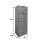 Ντουλάπι-στήλη Soline I σε λευκή απόχρωση 40x34.5x120εκ - Image 5