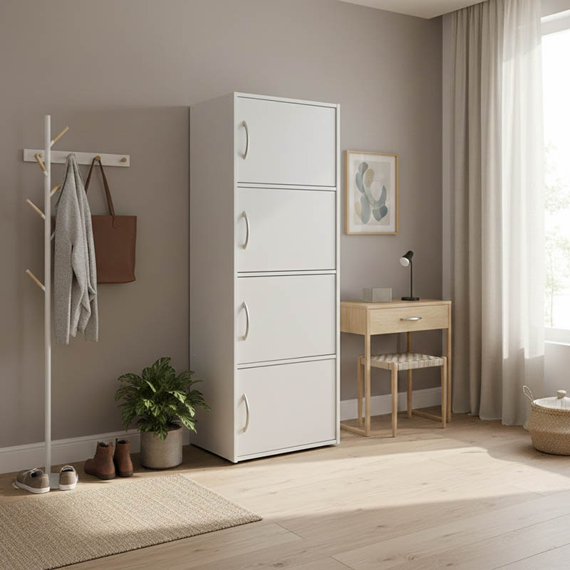 product_pako_383-000015 Ντουλάπι-στήλη Soline I σε λευκή απόχρωση 40x34.5x120εκ - Image 1