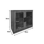 Παπουτσοθήκη-ντουλάπι Sapato σε oak απόχρωση 80x40x80εκ - Image 5