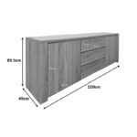 Μπουφές Kalya σε sonoma απόχρωση 220x49x89.5εκ - Image 8