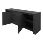 Μπουφές Kalya σε ανθρακί απόχρωση 220x49x89.5εκ - Image 3
